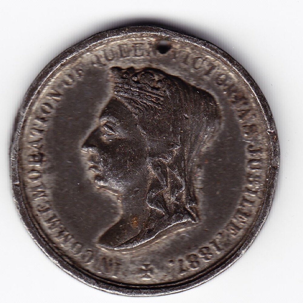 1887 Great Britain Victoria Golden Jubilee "Holed" Medal (b301)